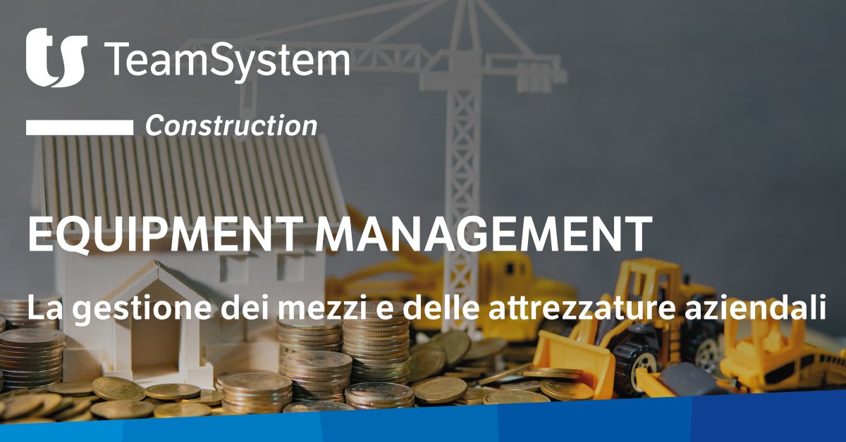 Iscriviti al webinar gratuito del 29 aprile ore 11 per scoprire come gestire i mezzi e le attrezzature aziendali con la piattaforma Equipment Management. #teamsystem #equipment #cantiere #digital Ino e iscrizioni a questo link bit.ly/3vtDqTL