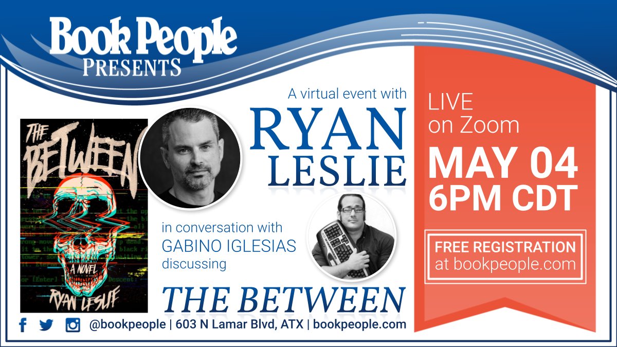 ryan_in_austin's tweet image. One week until THE BETWEEN launch event with @BookPeople. I'll be in conversation with literary force @Gabino_Iglesias. Don't miss it! Oh, and the book is out TODAY! @parliamentbooks