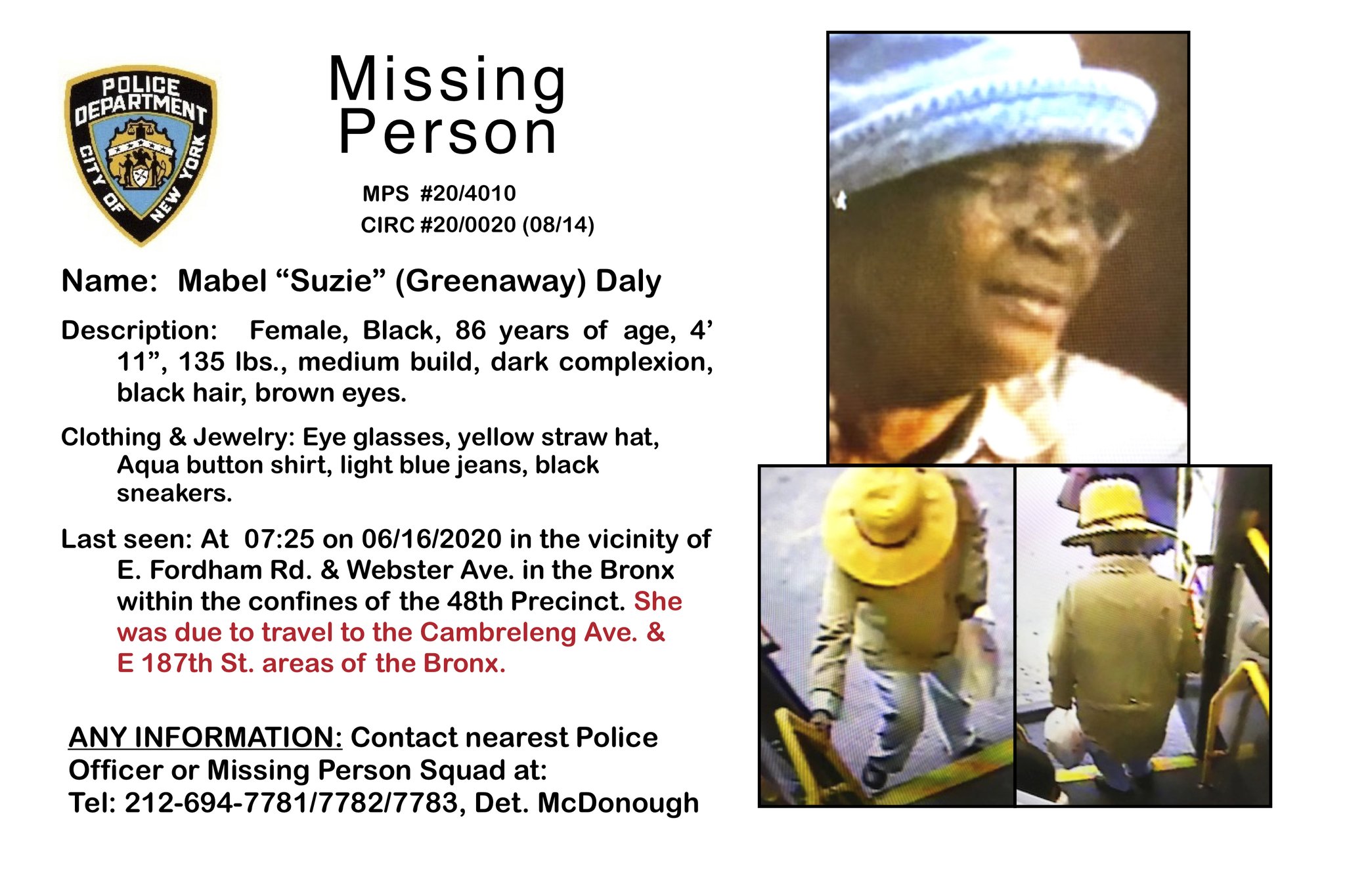 NYPD Missing Persons on Twitter "NJDHS…