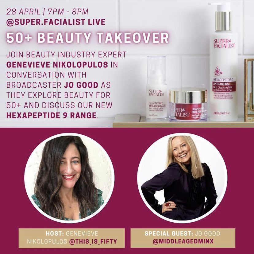middleagedminx's tweet photo. Keep tomorrow evening free for an Instagram LIVE chat on my anti-ageing skin care history!
#livelydiscussion #maturebeauty #beautysecrets https://t.co/esYcj8tup4