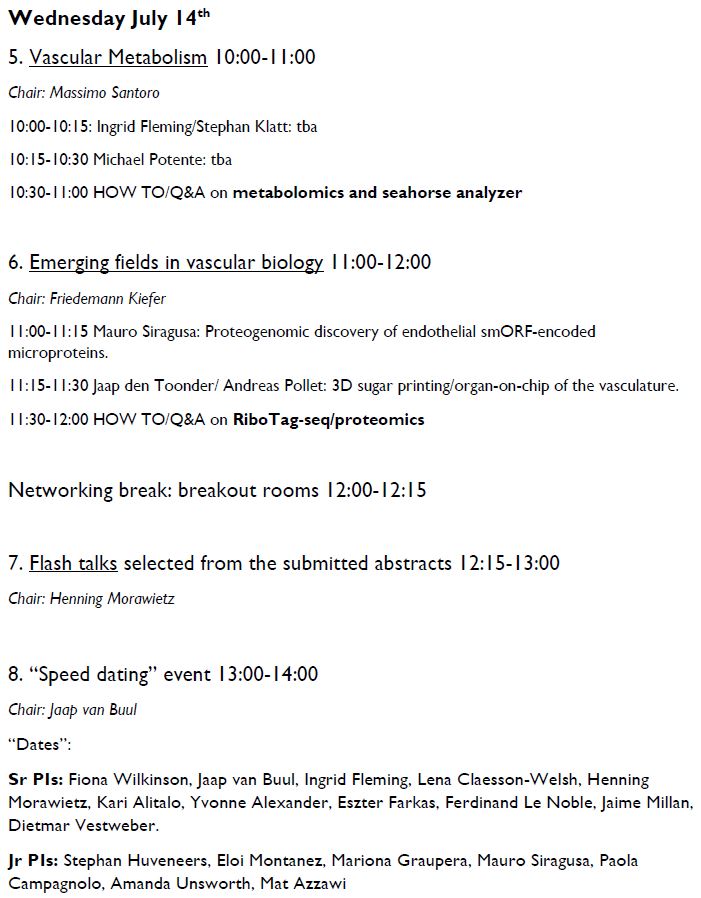 Retina_Search's tweet photo. Dear Postgraduate students,
Registration for the EVBO/ESM online Vascular Biology Summer School - July 13-15, 2021 - is now open.

Please find the program below:
https://t.co/pUrRuE8g6i

@EVB_Org @BMVBSoc @VascularNews @TheBMSociety @biozentrum https://t.co/HgCMpX6OmQ