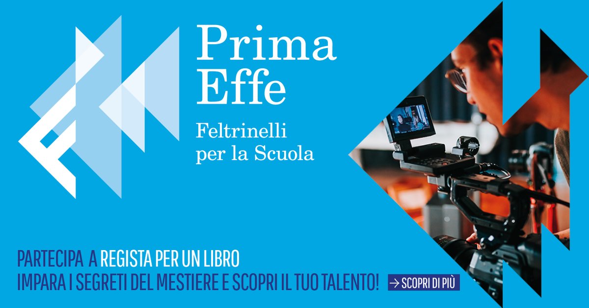 SmemoOfficial's tweet image. Hai mai sognato di girare un film? Hai mai provato l’emozione di essere un regista? Prima Effe ti invita a partecipare a Regista per un libro, il primo concorso nazionale di cortometraggi che insegna il mestiere ai concorrenti! bit.ly/2S2AEpT

@feltrinellied @titofaraci
