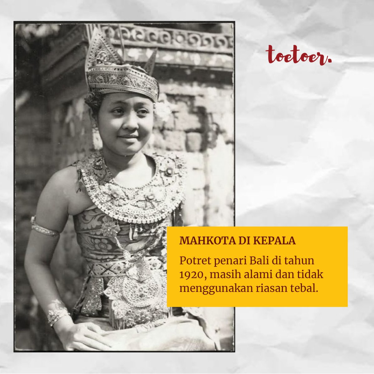 toetoercom's tweet photo. Sejatinya gaya serta pakaian dari setiap masa ke masa merupakan tanda penting yang mencirikan pengalaman hidup sosialnya. Dan dari potret tersebut-lah kita bisa terhubung dalam komunikasi dan pesan faktual, serta refleksi yang mengekpresikan suasana hati para wanita pd masa itu https://t.co/3iQc8K5bpu
