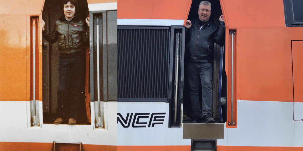 Entre les deux photos, 40 ans se sont écoulés. Mais la passion est intacte🚆
Écoutez le témoignage de Yannick👂
sncf.com/fr/groupe/news…