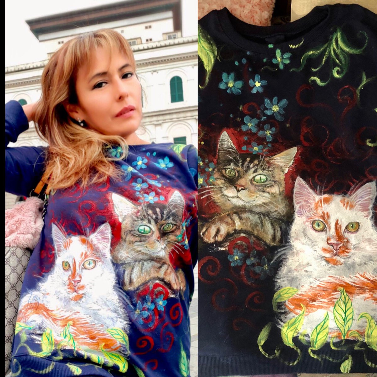 FrancescaL2's tweet photo. Hand painted by Francesca Lù🐾❤️#cute #cats #CatsOfTwitter #girls #beauty #love #catartist https://t.co/ItTzquP57t