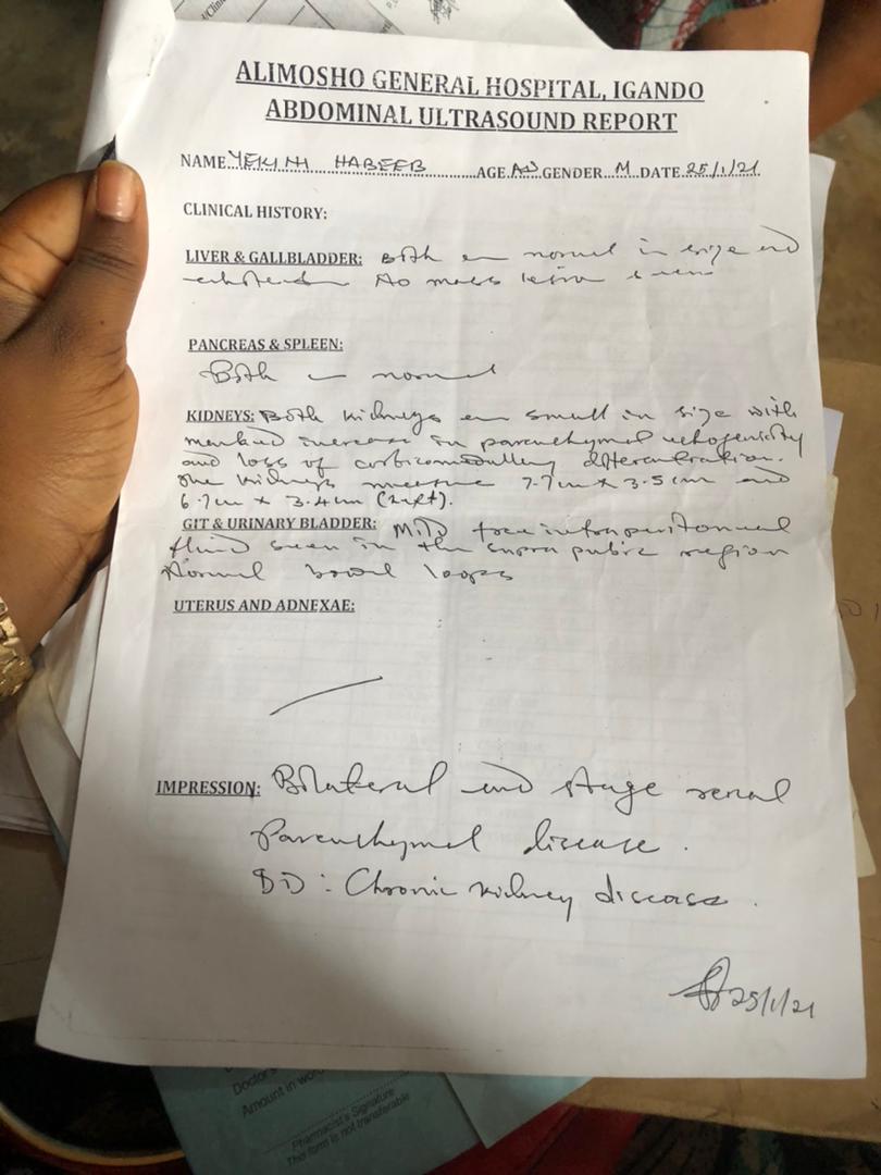 mee_tunde's tweet photo. HELP SAVE HABEEB!

 HE is 29yrs old who lives in Lagos (alimosho), he was diagnosed of end stage renal disease on the 2nd of March 2021 @ DIALYZER (specialist) medical center.
Please he needs fianancial support for the kidney transplant. A sum of #12million.

Please RT 🙏🙏 https://t.co/jz4bxoxQXA