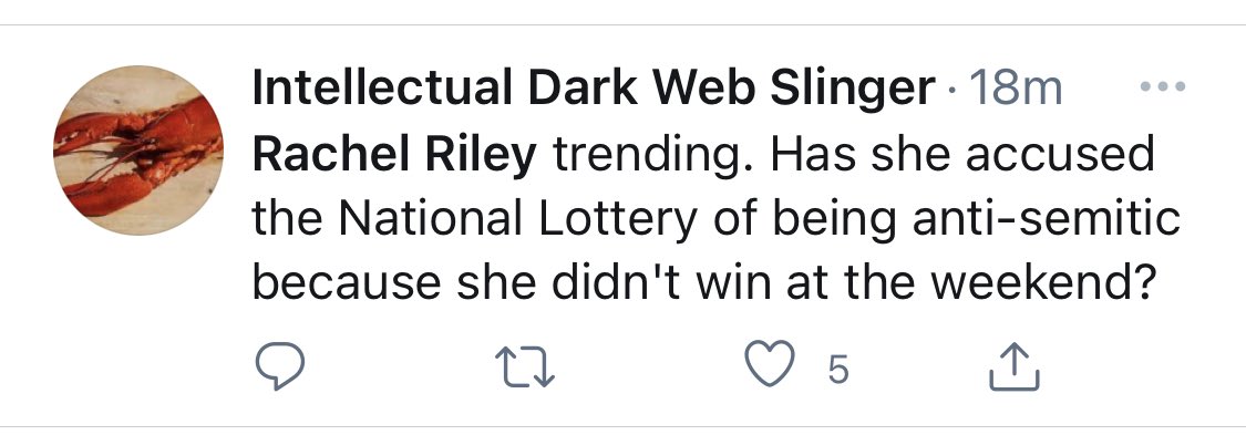 The poison of antisemitism denialism leaching out to contaminate all that indulge in it. #RachelRiley