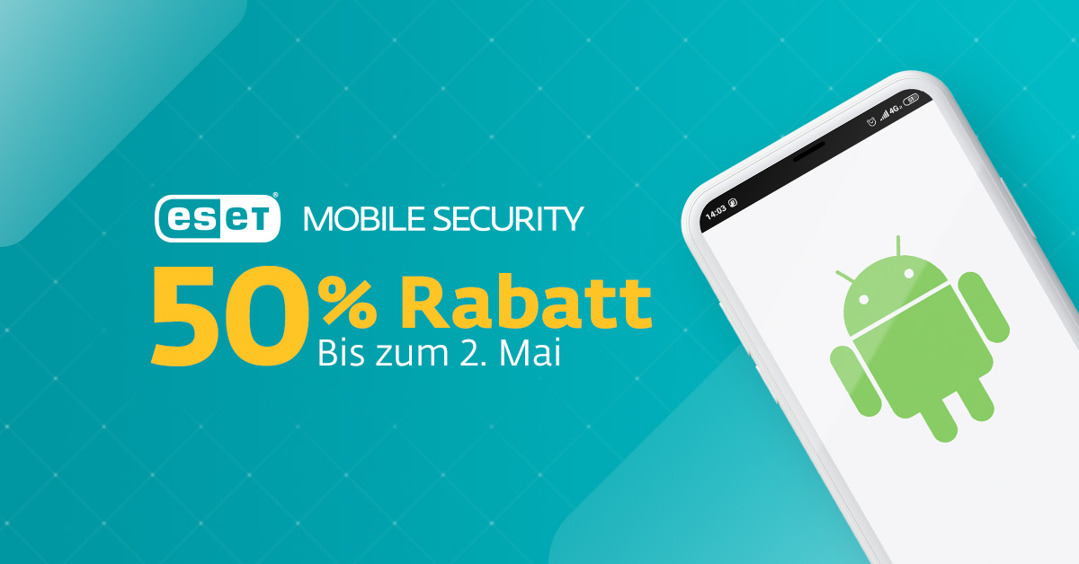 ESET_de's tweet image. 📱 Hol Dir den ESET Premium Schutz für Dein Android Gerät. 😀 Bis zum 2. Mai zum halben Preis 👉 €4,99!!
Jetzt über Google Play: bit.ly/EMS-50
#enjoysafertechnology #androidweek
PS: Rabatt gilt auch für ESET Parental Control 😉