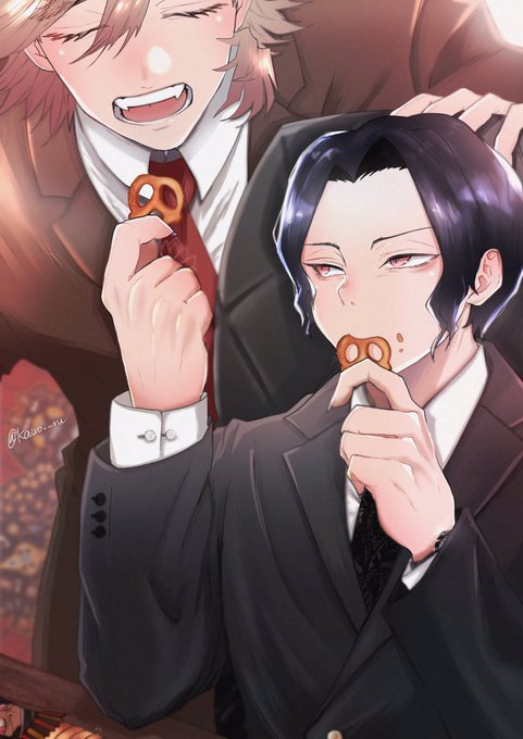 紅葉(もみじ)🌈さんがTwitterに投稿した童磨(鬼滅の刃)のイラスト。