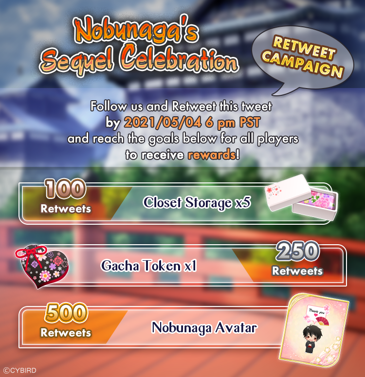ikesen_en's tweet photo. 🎉We're holding a special Twitter campaign
to celebrate the release of 
🖤Nobunaga's Sequel!🖤🎉

✨Retweet for fabulous rewards!✨
Check the image for details!

★DOWNLOAD NOW!★
iOS: https://t.co/MqFioEYhPD
Google Play: https://t.co/Wqet7BmklC

#ikesen #ikemensengoku https://t.co/FEGUkhP39o