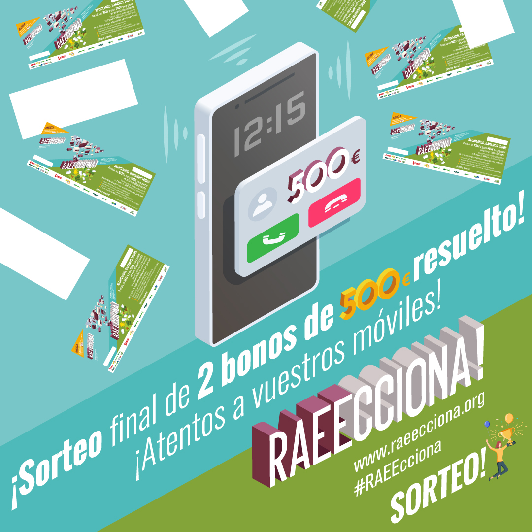 Estrenem dimarts amb el #SORTEIG dels dos bons de 500€ tancat! 🤩🥳Atents als vostres mòbils perquè al llarg del dia els dos guanyadors tindreu una crida de l'equip #RAEECCIONA! 📲Emoció! Mil gràcies a tots per participar i #reciclar.♻️ Aquesta 3a Edició ha sigut tot un èxit!