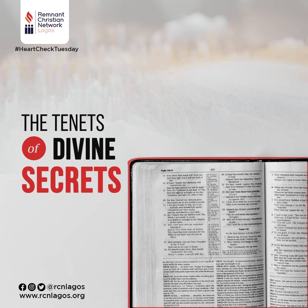  #HeartCheckTuesday**The Tenets of Divine Secrets**The intention of God for every believer is such that we have access to the divine secrets that have been kept and locked for (not from) us from the foundations of the world. #Thread 1/n