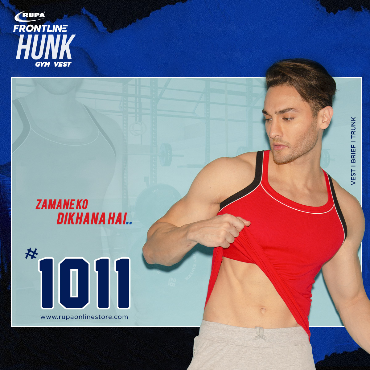 Rupa Knitwear on X: It's a Matter of Comfort! Choose only RUPA Frontline.  Shop HUNK Gym Vest @  Also shop @Flipkart :   And @IN :  #vests  #briefs #trunks #menswear #