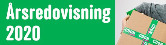 Vår Årsredovisning 2020 och Hållbarhetsrapport 2020 har publicerats! Läs gärna dem här: bit.ly/39L4SnG #cdon $cdon #årsredovisning #ehandel #marknadsplats