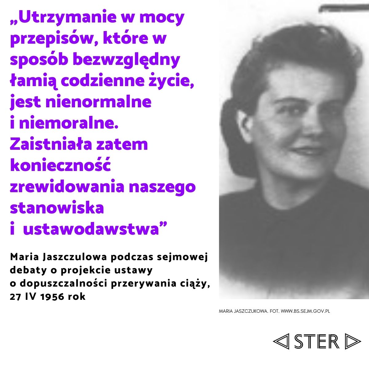 Równo 65 lat temu, 27 kwietnia 1956 roku, Sejm uchwalił ustawę, na którą od dziesięcioleci czekały kobiety. Była to ustawa o warunkach dopuszczalności przerywania ciąży. Aborcja była możliwa ze względów medycznych lub trudnych warunków życiowych kobiety ciężarnej.