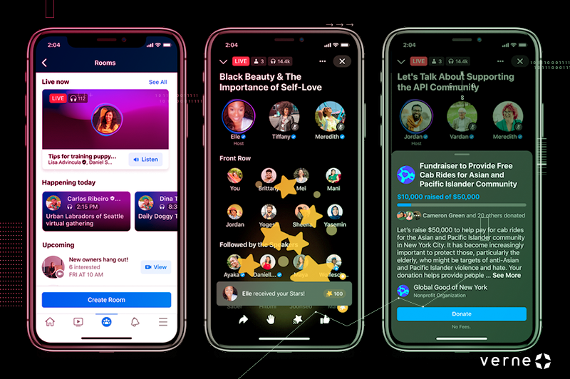 Facebook lanzó su propio formato Clubhouse y otras opciones de audio.

Se presentaron en los ultimos días nuevas herramientas como el Live Audio Rooms, , también se lanzaron las herramientas de podcast,y por último se presentó Soundbites.

#Verneuy #CreandoNuevosMundos