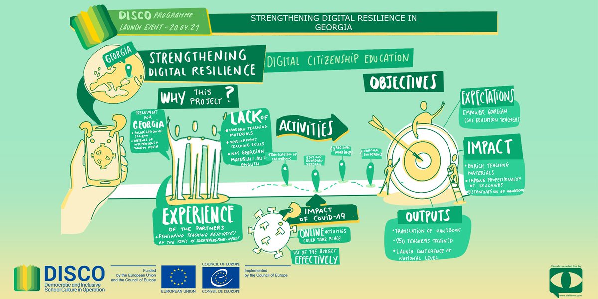 ProgrammeDISCO's tweet image. Combating media illiteracy, strengthening digital resilience & developing democratic competences digitally are the focus of the 3 newly-funded DISCO projects 
#disinfo #digitalcitizenshipeducation
Visit go.coe.int/fFCyB 
@EU_Commission @CoE_Democracy