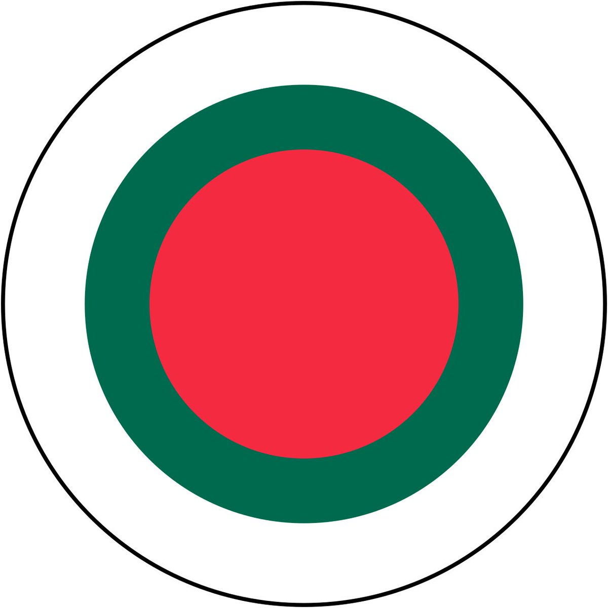 Bangladesh: flag in a circle, but for naval aviation they put whitewalls on it, which is stylish