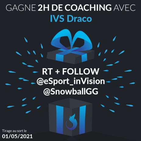 🎁 #CONCOURS 🎁

Tente de gagner 2 heures de coaching #VALORANT avec <a href="/corentinkj/">Shock Draco</a> via la plateforme snowball.gg !

Pour participer :
➡️ #RT ce tweet
➡️ #Follow <a href="/eSport_inVision/">inVision eSport</a> + <a href="/SnowballGG/">snowball</a>
✅ Tirage au sort le 01/05/2021 !

Bonne chance ! #esport #coaching