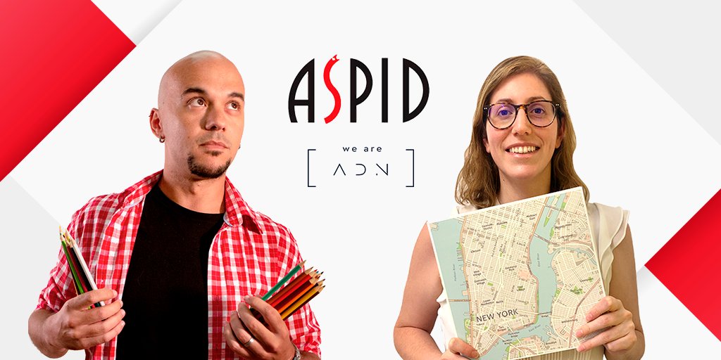 weareadn's tweet photo. Nuestros compañeros Jordi Pérez (Director Creativo, ADN Barcelona) y @arantxa_p_dn (Medical, ADN Madrid) participan como jurado en @premiosaspid. 
Los premios de Creatividad y Comunicación Iberoamericana en Salud y Farmacia, organizados por @PMFarma 

#WeAreADN #PremiosAspid2021 https://t.co/evefLiNGyW