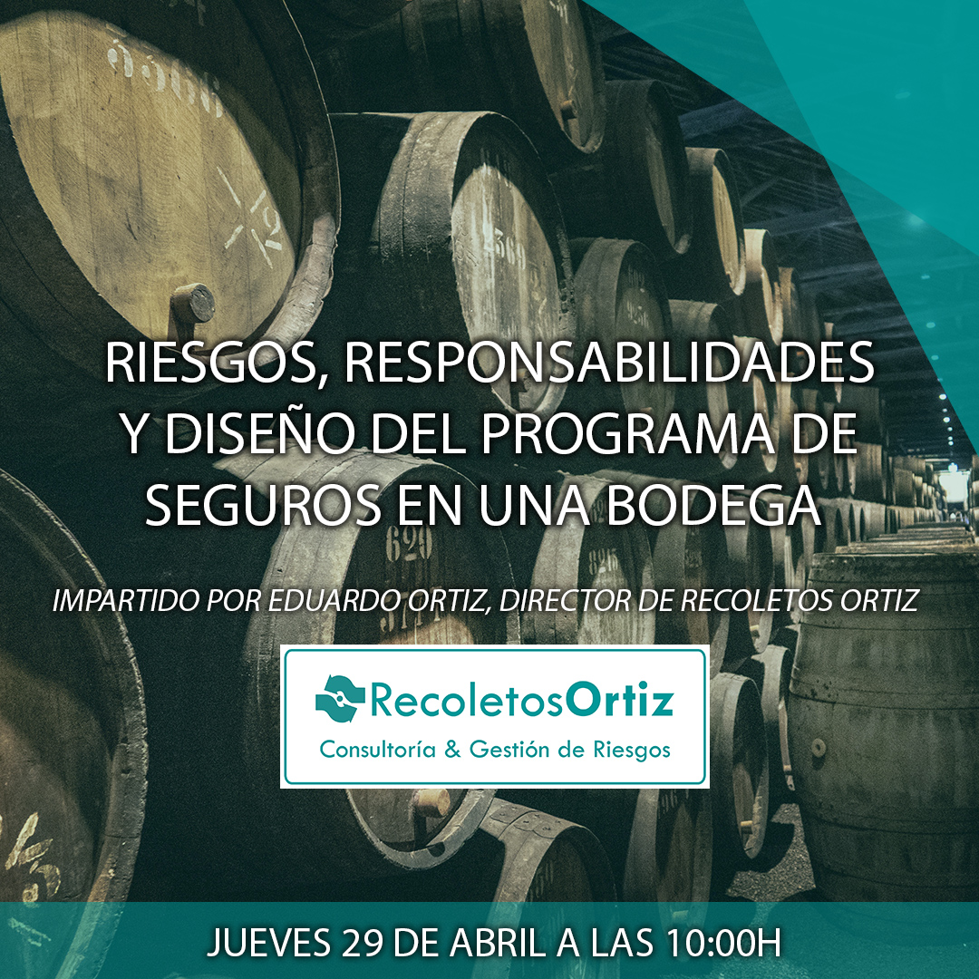 recoletosconsul's tweet photo. Este jueves 29 de abril se llevará a cabo una Jornada Técnica gratuita para las Bodegas y el sector Vitivinícola de Aragón, donde se analizará cómo afectan los cambios normativos y las nuevas tecnologías a los riesgos y responsabilidades de la empresa y sus directivos. 👇 https://t.co/hYVEPB38RC