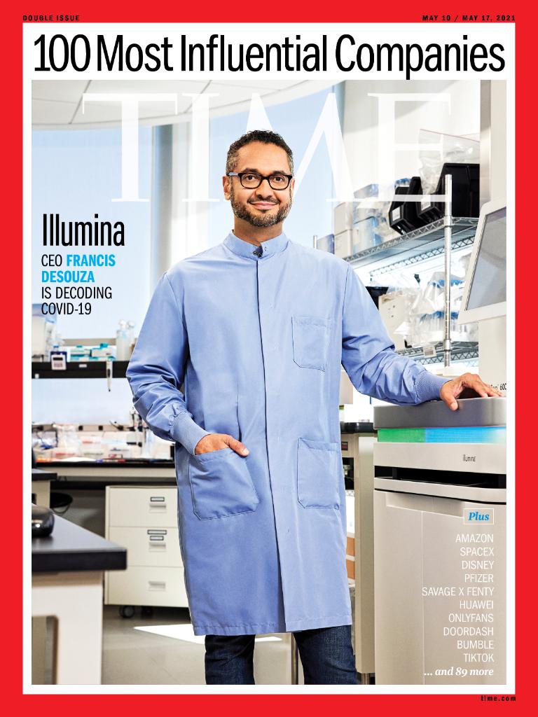 Illumina: With sequencing machines that can map the genetic code of any living thing, CEO Francis deSouza (<a href="/fdesouza/">Francis deSouza</a>) is decoding COVID-19 #TIME100Companies ti.me/3gHbNCd