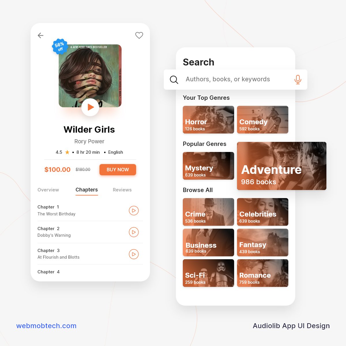 webmobtech's tweet image. #AudiolibApp 
#Dribble:bit.ly/3tVJGD3
#Behance: bit.ly/3dVzSUo
E-Mail us project requirement and get the free quote sales@webmobtech.com. call us on +1-408-520-9597
#audioplayer #appdesigning #uidesign #ui #ux #uxdesign #webmobtech #uidesignpatterns #uitrends