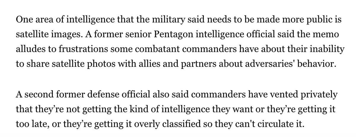 This is neat:1. "Hey we need more cool GEOINT." (And it's true,  @NGA_GEOINT is the most important agency most of you have never heard of. ) 2. "Let us share this stuff. We've got our enemies *caught.* Let us tell the story."