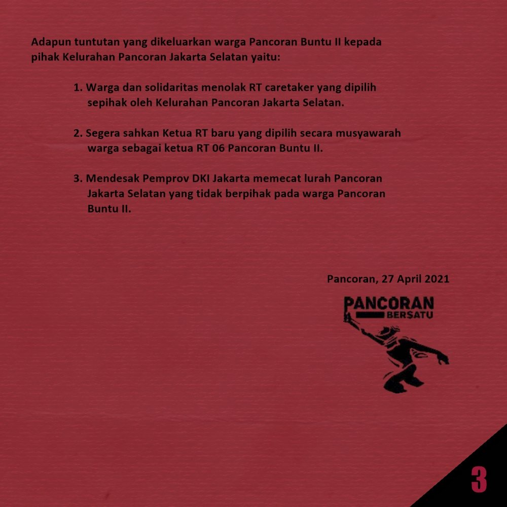 Press release mengenai aksi hari ini, sila baca dan bantu sebar ke tongkronganmu.