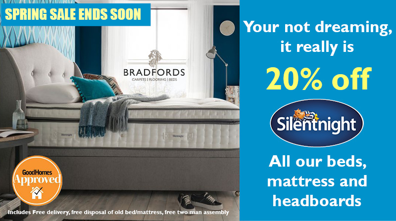 🧐Looking or thinking about getting a new bed? Then do not miss our Spring Sale a 20% off ALL Silent Night Beds, Mattresses, Headboards! The sale ends 30 April. Call 01386 293065 for more information ♻️ Our team can dispose of your bed &amp; mattress.#WorcestershireHour #eveshamhour