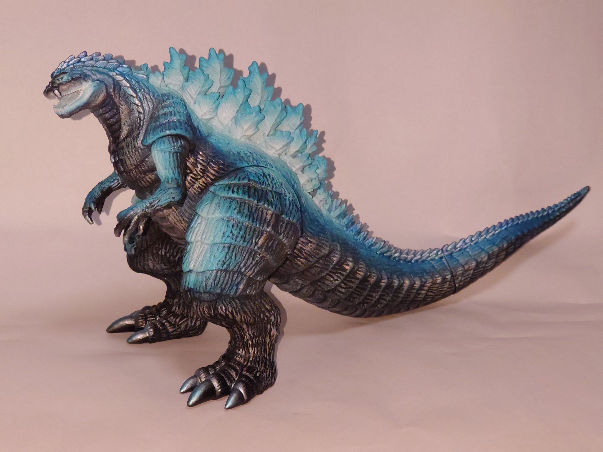 ご依頼品　テリジラス　ソフビ　改修リペイント ゴジラ怪獣ソフビ ゴジラ2003改造リペイント完成品