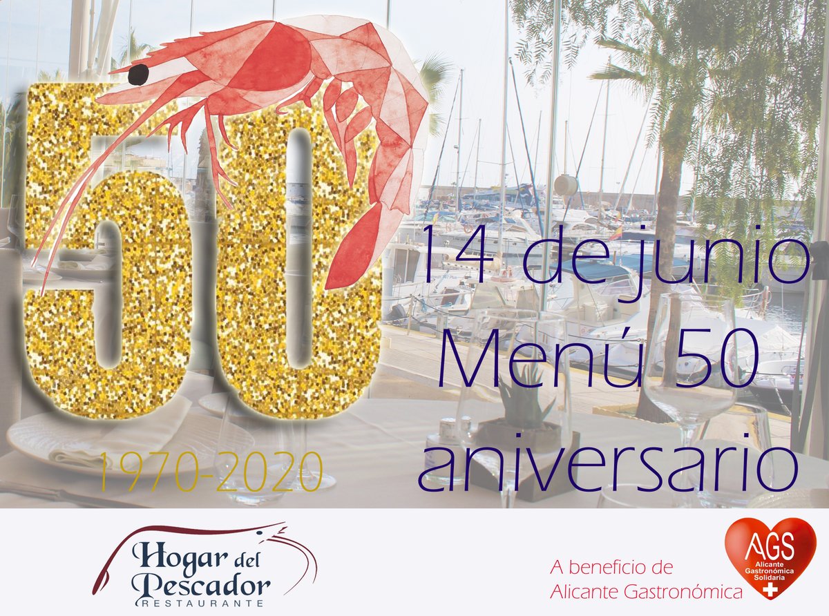 Nuestro mejor regalo de cumpleaños será donar la recaudación de los menús 50 Aniversario a <a href="/AlicanteGastro1/">Alicante Gastronómica</a> , que lleva más de un año realizando una labor solidaria incomparable en la provincia. ¡Orgullosos de celebrar 5️⃣0️⃣ años contigo!! #50añosHogar