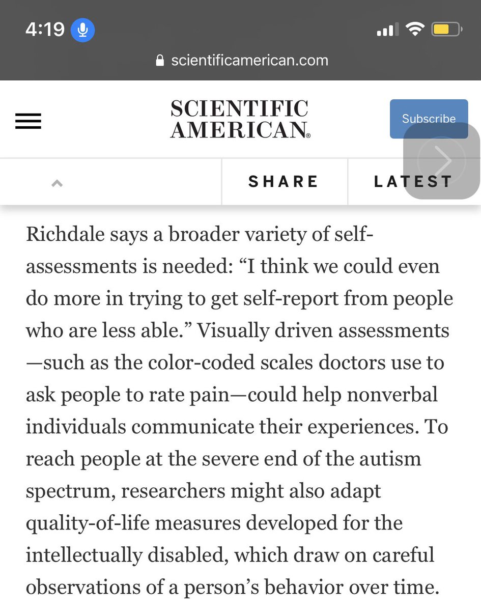 The experts decided they couldn't believe that autistic people don't hate ourselves as much as everyone else hates us so they might have to switch to a less precise self-assessment tool like the one autistic people have reported as being completely meaningless to us, or ignore us
