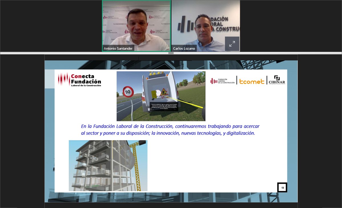 VRoadEU's tweet image. 🦺⚕️Hoy participamos en el webinario sobre #Construcción 4.0 de @Fund_Laboral, junto a otros proyectos internacionales de la organización➡️#SiBIM #icons #setAR
📢Además de otras innovadoras iniciativas de @FLC_Prevencion en el ámbito de #SeguridadySalud, #digitalización y #BIM