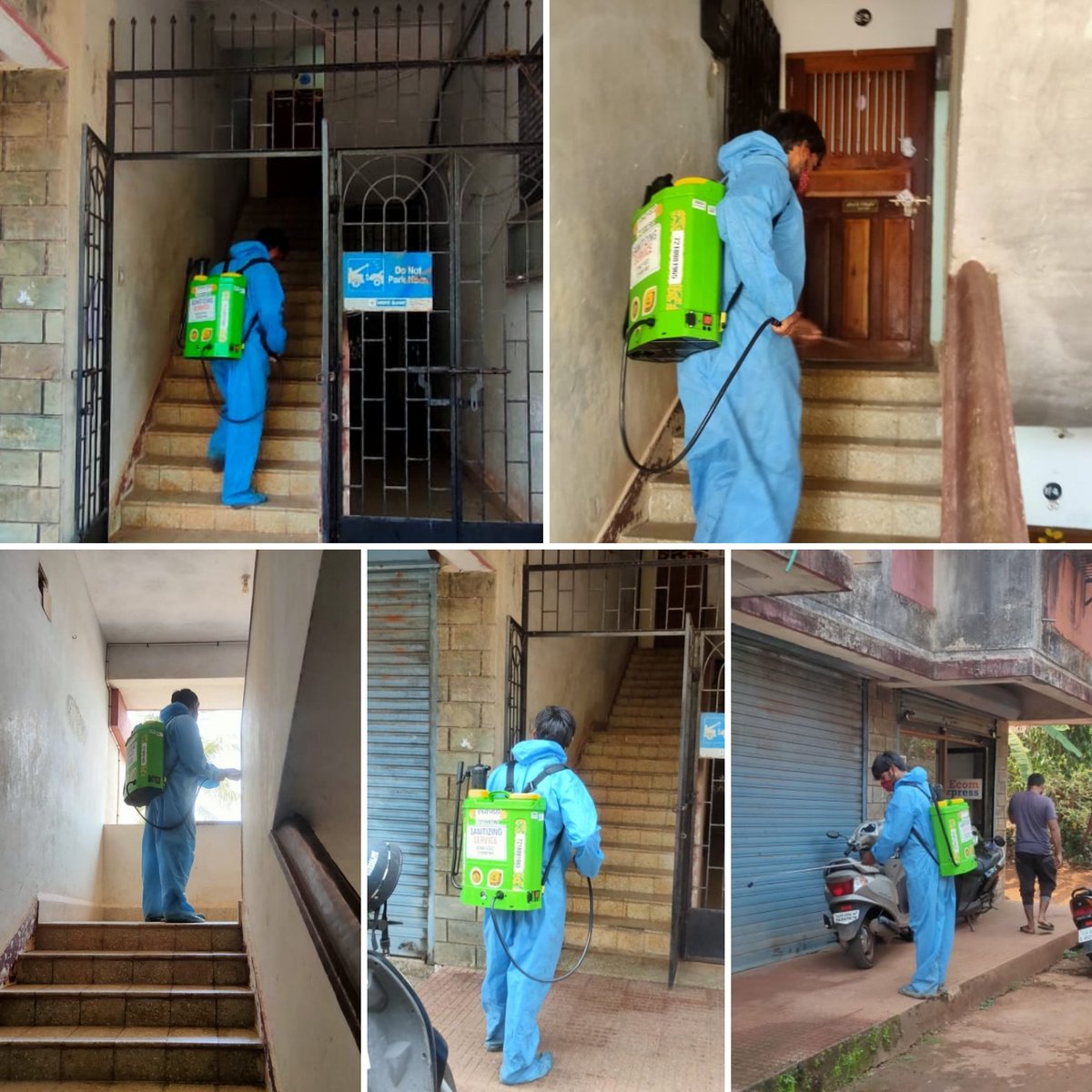 Sanitization done in 3 societies today on request of the residents of Aquem22. (Kancho Apartments,  Shubham Laxmi Apartments and Sabrina Apartments).

#Aquem22fightsCovid19
#StayHome_StaySafe 
#socialinitiative 
#aprabhavnaikinitiative