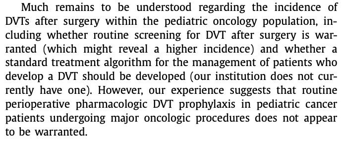 jpedsurg's tweet photo. Risk for deep venous thrombosis in pediatric cancer patients undergoing surgery https://t.co/i1YKSSSWZ7 #jpedsurg  #SoMe4PedSurg #PediatricSurgery #Deepveinthrombosis #Venousthromboembolism #Pediatriconcology #DVTprophylaxis https://t.co/JaPXCID6OG