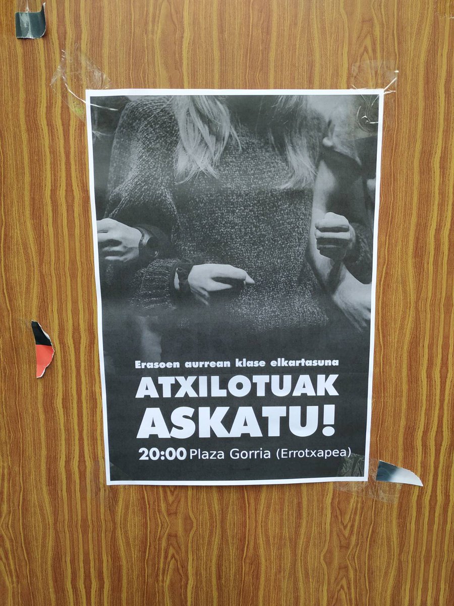 Gaur arratsaldeko 20:00etan Plaza Gorrian kontzentrazioa! Compasion ikastetxearen ondoan dagoen plazan.