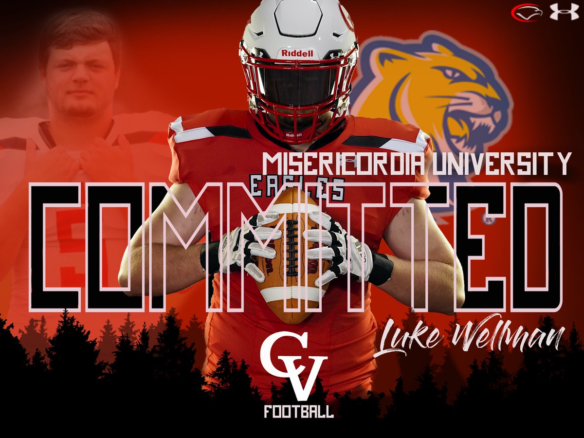 #COMMITTED Congrats to <a href="/lukeswellman/">Luke Wellman</a> on his commitment to <a href="/MUCougarsFB/">Misericordia University Football</a> <a href="/coachoswalt/">J Oswalt</a> <a href="/CVSDeagles/">CVSD Athletics</a>