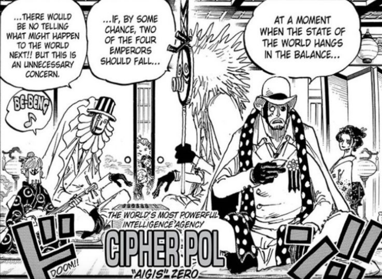 Once again entering theory territory for a bit. This opens up the possibility that the World Government will in fact have a say in how things go in Wano.Their motive is first of all to ensure that Big Mom and Kaido alliance doesn't last.Better yet if they can be taken down!