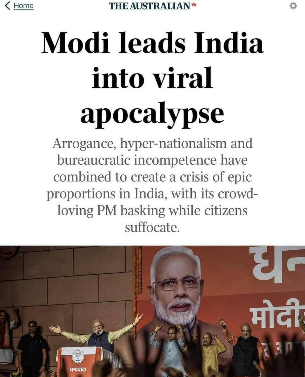 One Australian newspaper went to the extent to spread deep anti India sentiments saying crowd loving PM leads India to complete destruction.Indian high commission had to step in, sending a strong rejoinder.4/