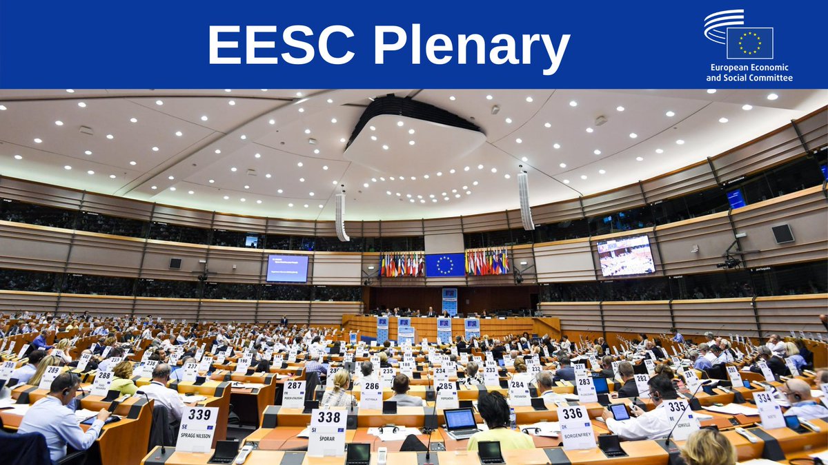 🗣️Follow our #EESCplenary live! 

We'll debate a resolution on #CoFoE & adopt opinions on:
🚆#MobilityStrategy
🔏#CyberSecurity
👩‍🏫#VocationalTraining
🩺#EUHealthUnion
💻#DataGovernanceAct, #DSA & #DMA

🖥️Web stream: europa.eu/!qQ64Yc
👉Info: europa.eu/!nN46Jb
