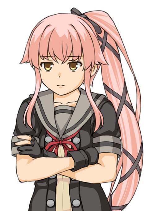 お絵描き配信画面の隅に置く用の待機由良を描いてました。もちろんタイキシャトル(ウマ娘)が元ネタです。 #由良 