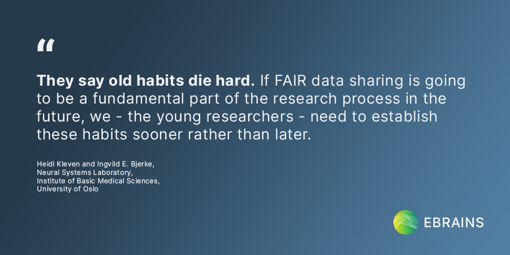 EBRAINS_eu's tweet image. &apos;Old habits die hard&apos; but Heidi Kleven and Ingvild E. Bjerke from @UniOslo are here to give advice on how to engage young #researchers in FAIR data sharing

➡️ Read their new blog: ebrains.eu/news/critical-… 

#BrainData #FAIR #FAIRData #DataSharing