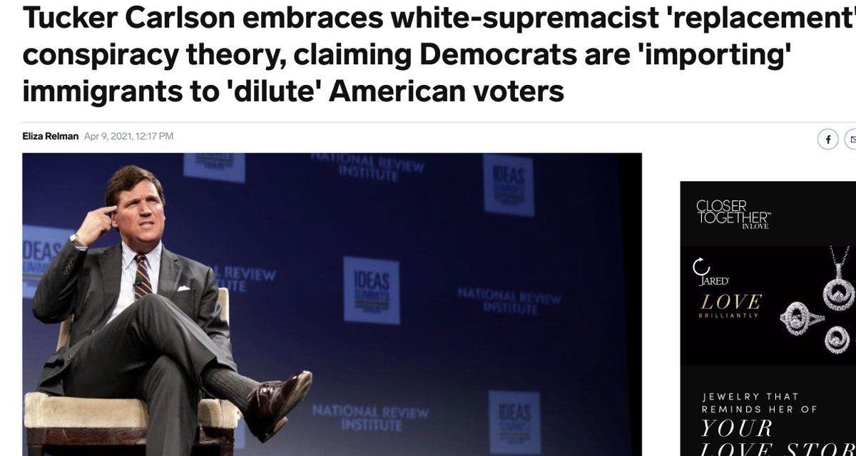 8/ This is what Tucker Carlson meant by his “replacement theory.”This explains the Holocaust and cruelty fascists have toward minority communities: They believe they have to preemptively kill before they are killed.They have to make sure others don't "replace" them.