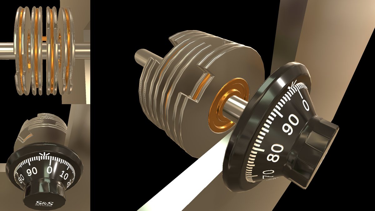 More accurate models/sim. Works well enough that if I know a combination I can get the gates to line up perfectly by looking at only the dial. Next step is working on the cam and lever/nose/fence - then I can sim the feedback that will let you crack it!