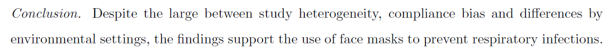 Based on the abstract, the authors have considered (maybe) 3/5 of the  #GRADE dimensions. Between-study heterogeneity (leading to wide confidence intervals) refers to imprecision, compliance bias to risk of bias and differences by environmental settings to indirectness. 23/36