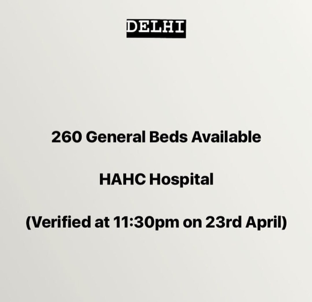 Bed Availability in Delhi :