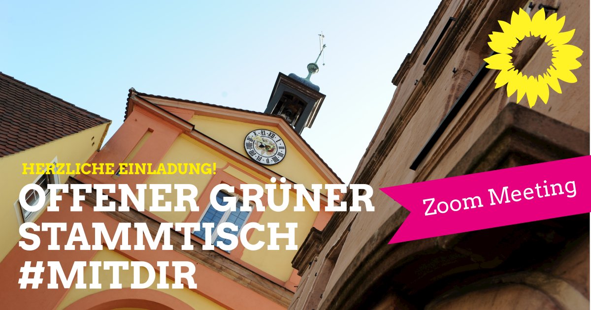 GrueneW's tweet photo. EINLADUNG
Unser offenes Zoom-Meeting für alle Interessierten und Mitglieder des OV Windsbach. Unkompliziert und offen. Was bewegt uns gerade? Was können und sollten wir angehen?
Für die Einwahldaten bitte eine eMail an windsbach.ov@gruene-ansbach.de schicken. https://t.co/MoPmiNmPV0