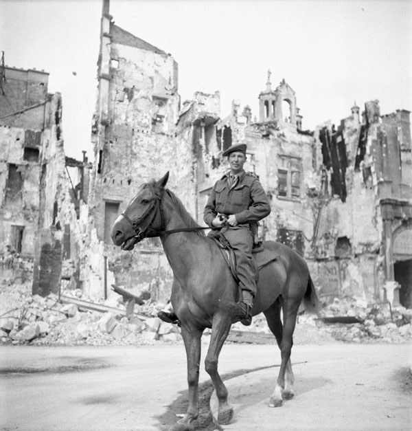 Captain Ralph Sketch of the 17th Duke of York's Royal Canadian Hussars riding a captured German horse, Vaucelles, France, 20 July 1944.

amzn.to/3etGTdR