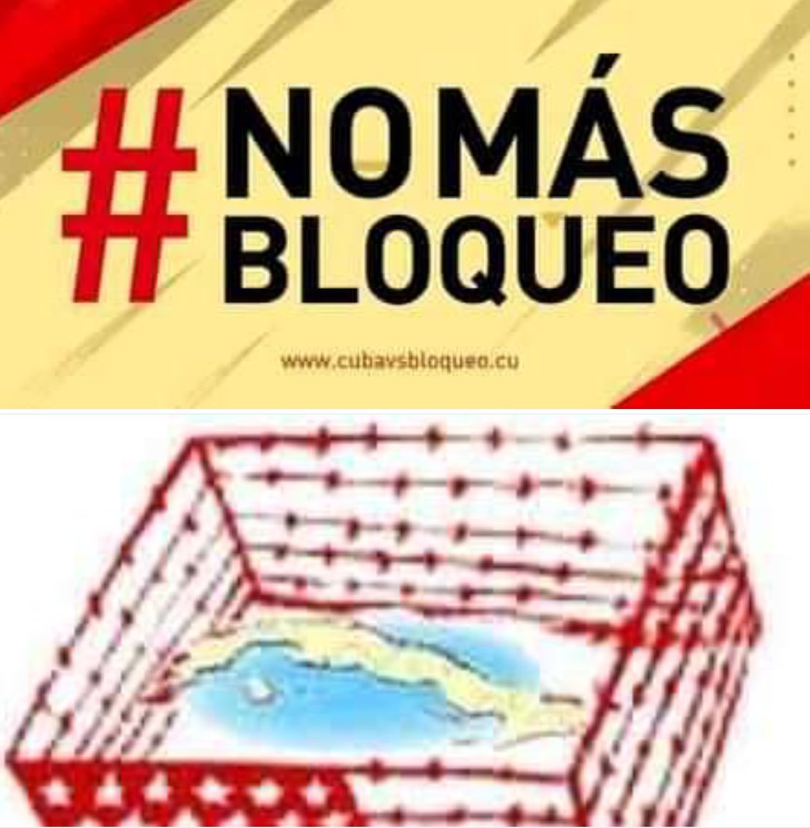 IslemysL's tweet photo. No màs Bloqueo.#SomosCuba #NoMasBloqueo#TùEresElpresente https://t.co/5zkeJTeuq3